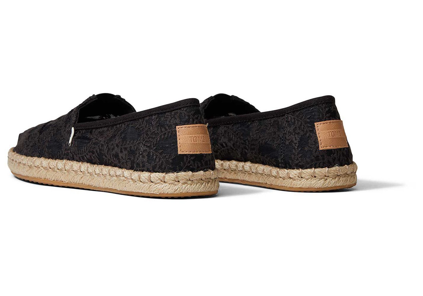 Toms Espadryle Damskie Czarne - Alpargata Rope - 57RMUSBQA